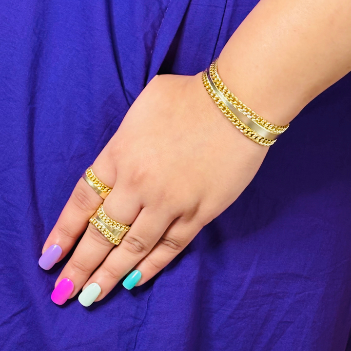 DOUBLE CHAIN CUFF
