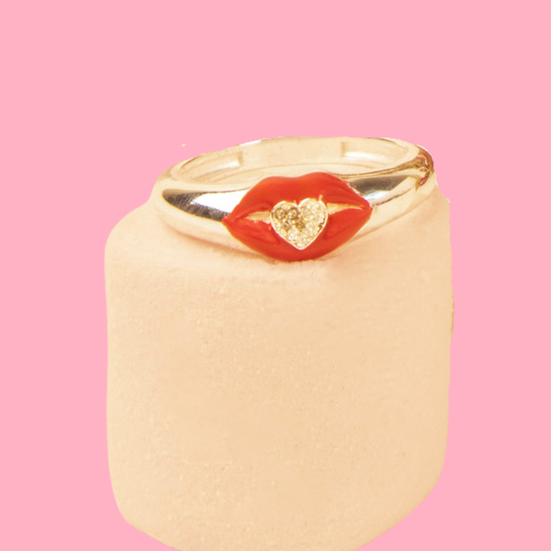 Bella Red Kiss Me Ring