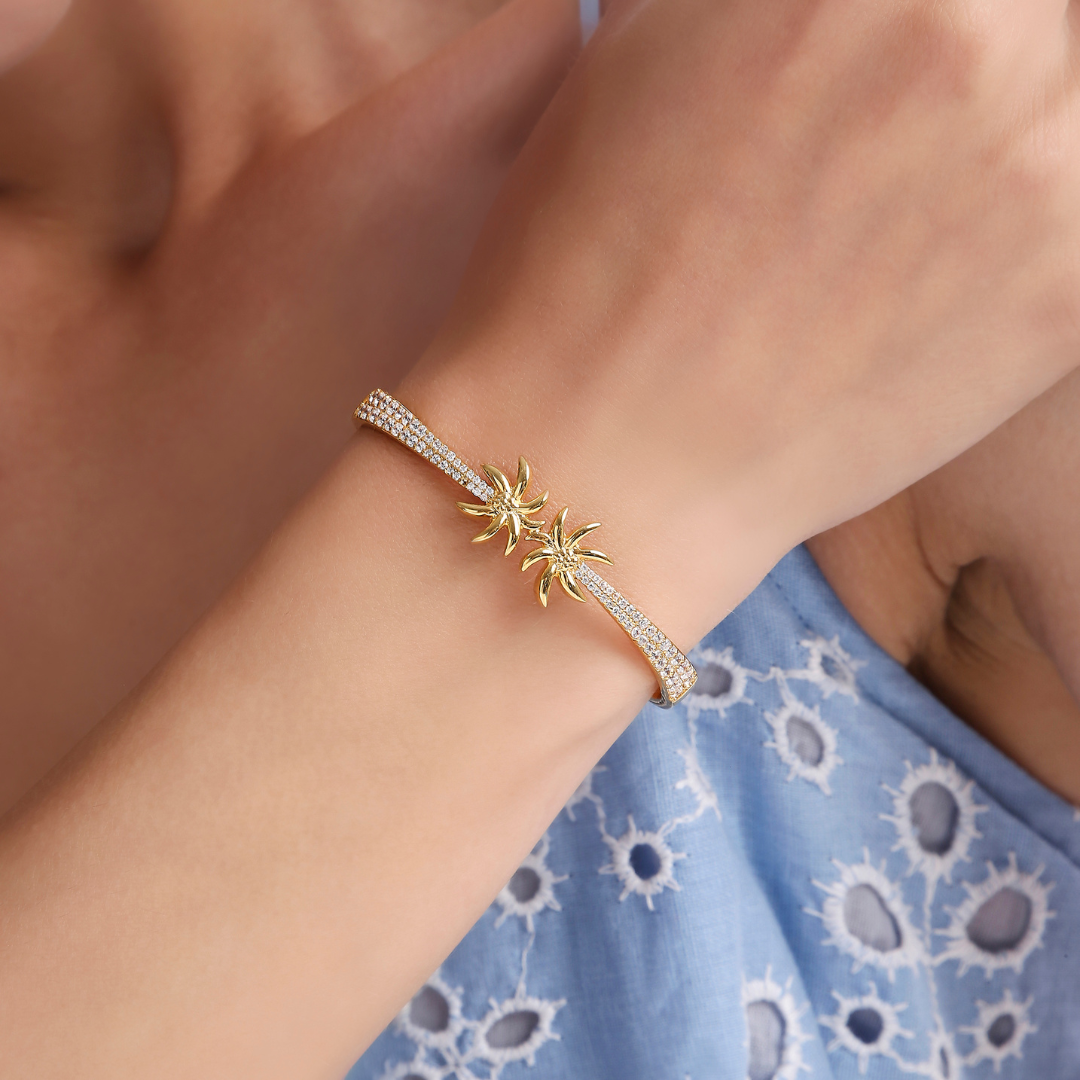 Gold Palm tree Cuff