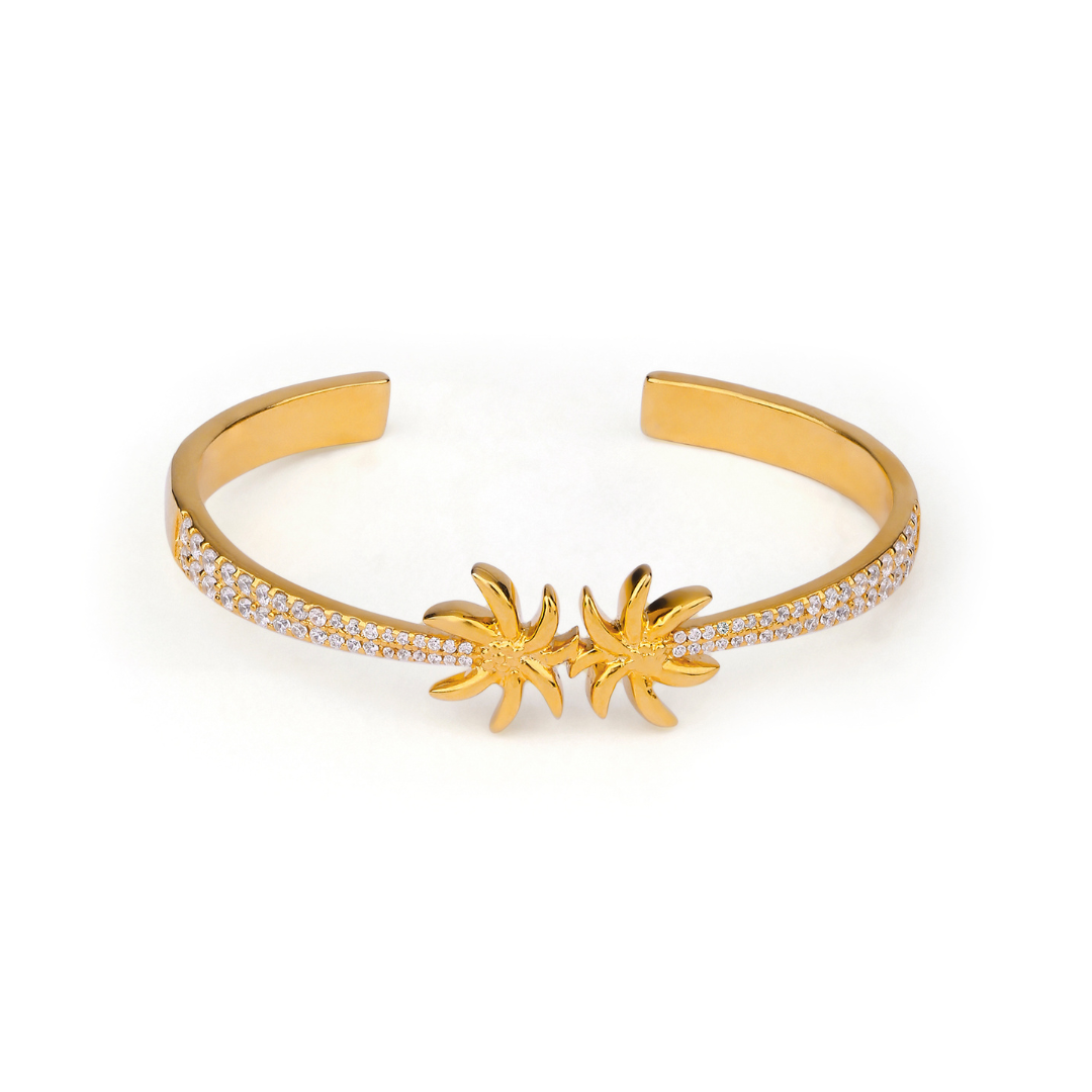 Gold Palm tree Cuff