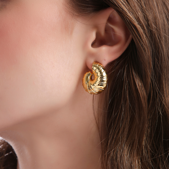 Gold Shell Earring